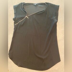 Express Asymmetrical Sleeveless Black Blouse